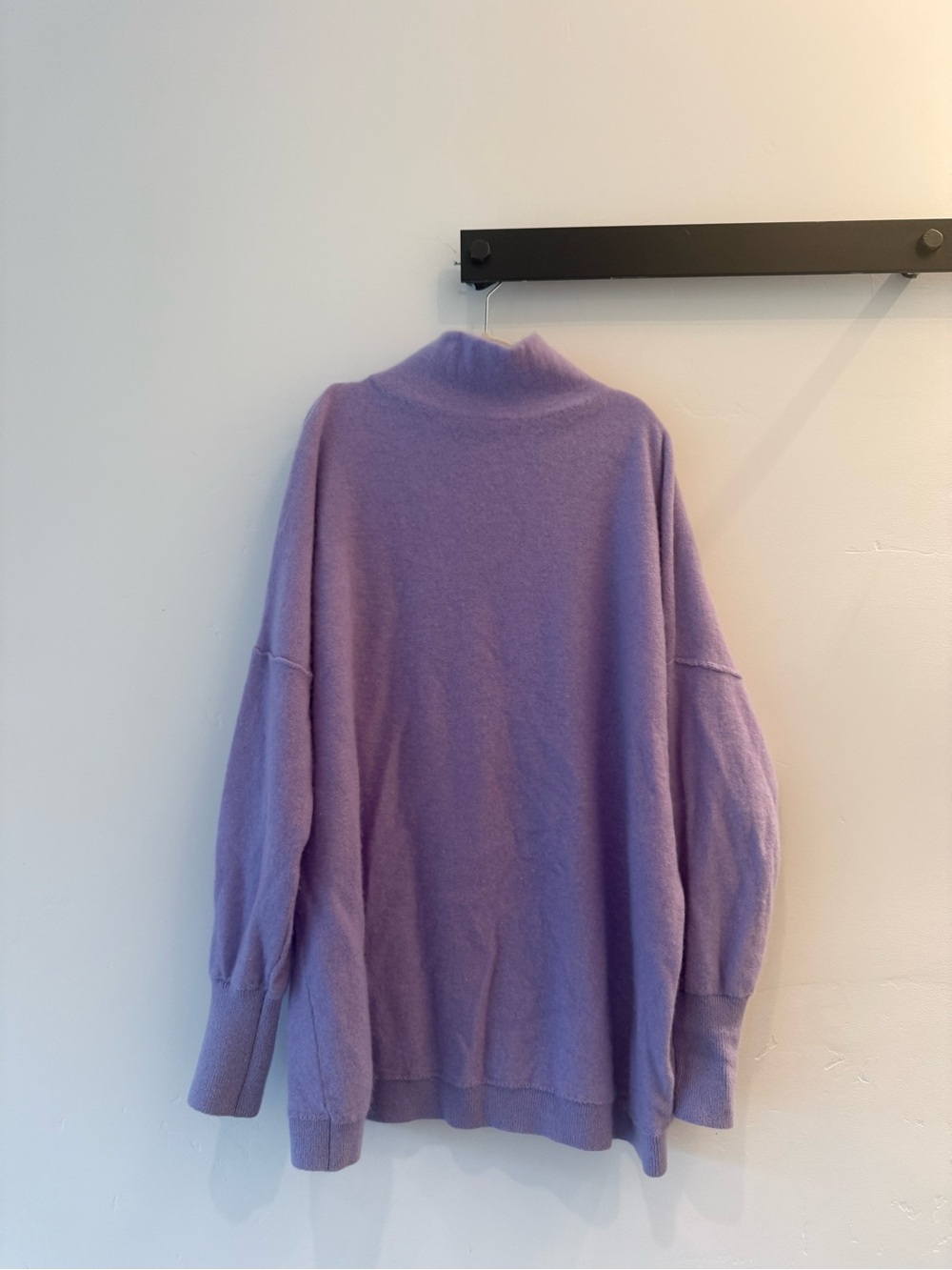 Free People Lavender Mock Neck Cashmere Sweater